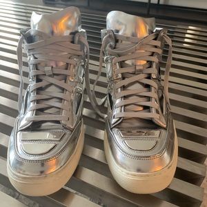 Chrome high top sneakers